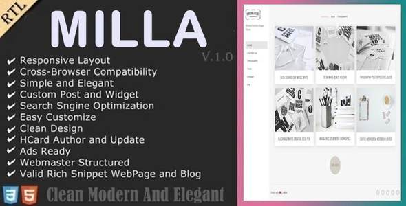 Milla Blogger Template