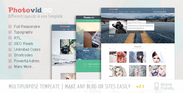 PhotoVid Blogger Template