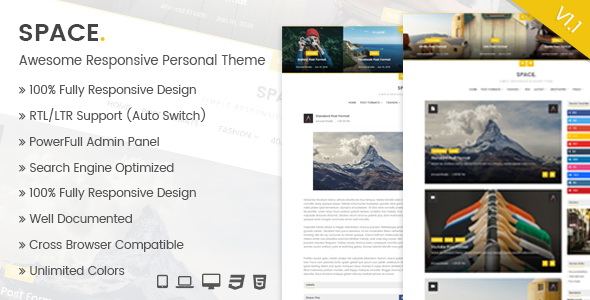 Space Blogger Template