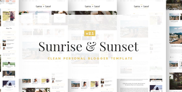 Sunrise and Sunset Blogger Template