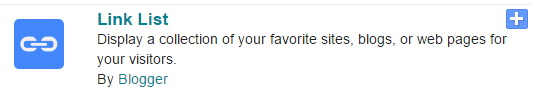 Add Blogger Link List Widget