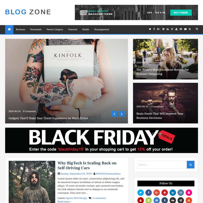 BlogZone Blogger Template