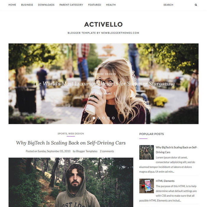 Activello Blogger Template