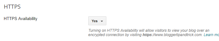 Blogger HTTPS Availability for Custom Domains
