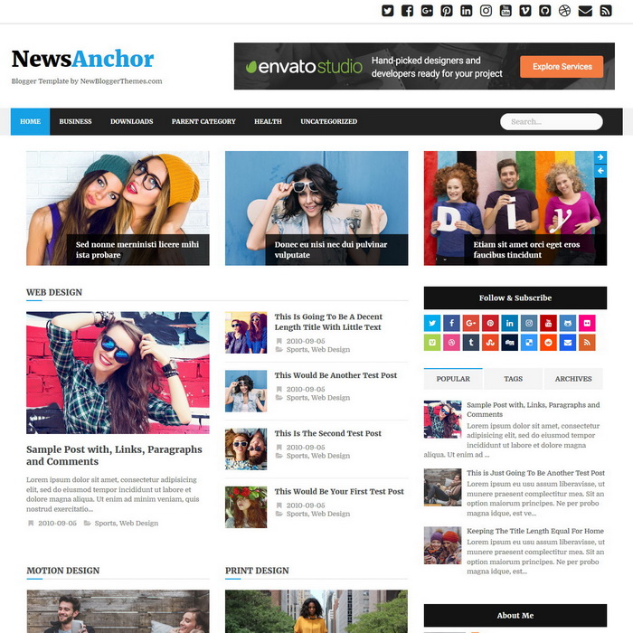 NewsAnchor Blogger Template