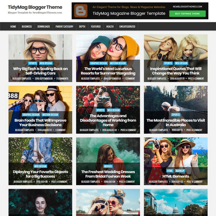 TidyMag Blogger Template