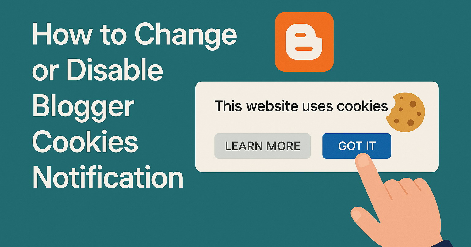 How to Change or Disable Blogger Cookies Notification