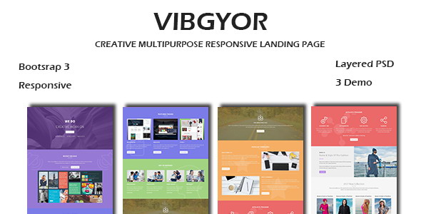 VIBGYOR - Creative Responsive HTML Landing Page